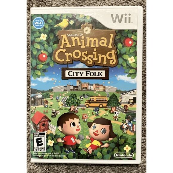 Animal Crossing: City Folk (Nintendo Wii, 2008) Complete W/ Manual CIB TESTED - Picture 2 of 8